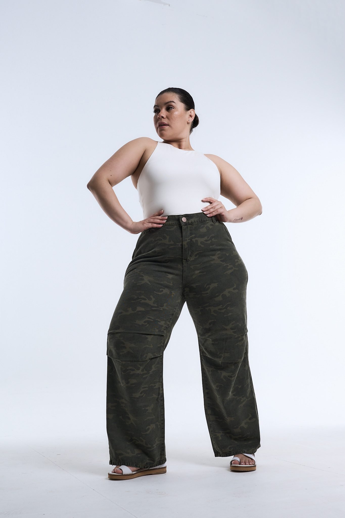 <b> MAXI WIDELEG MILITARIUM CAMUFLADO </b> <i> rigido - Imagen 3